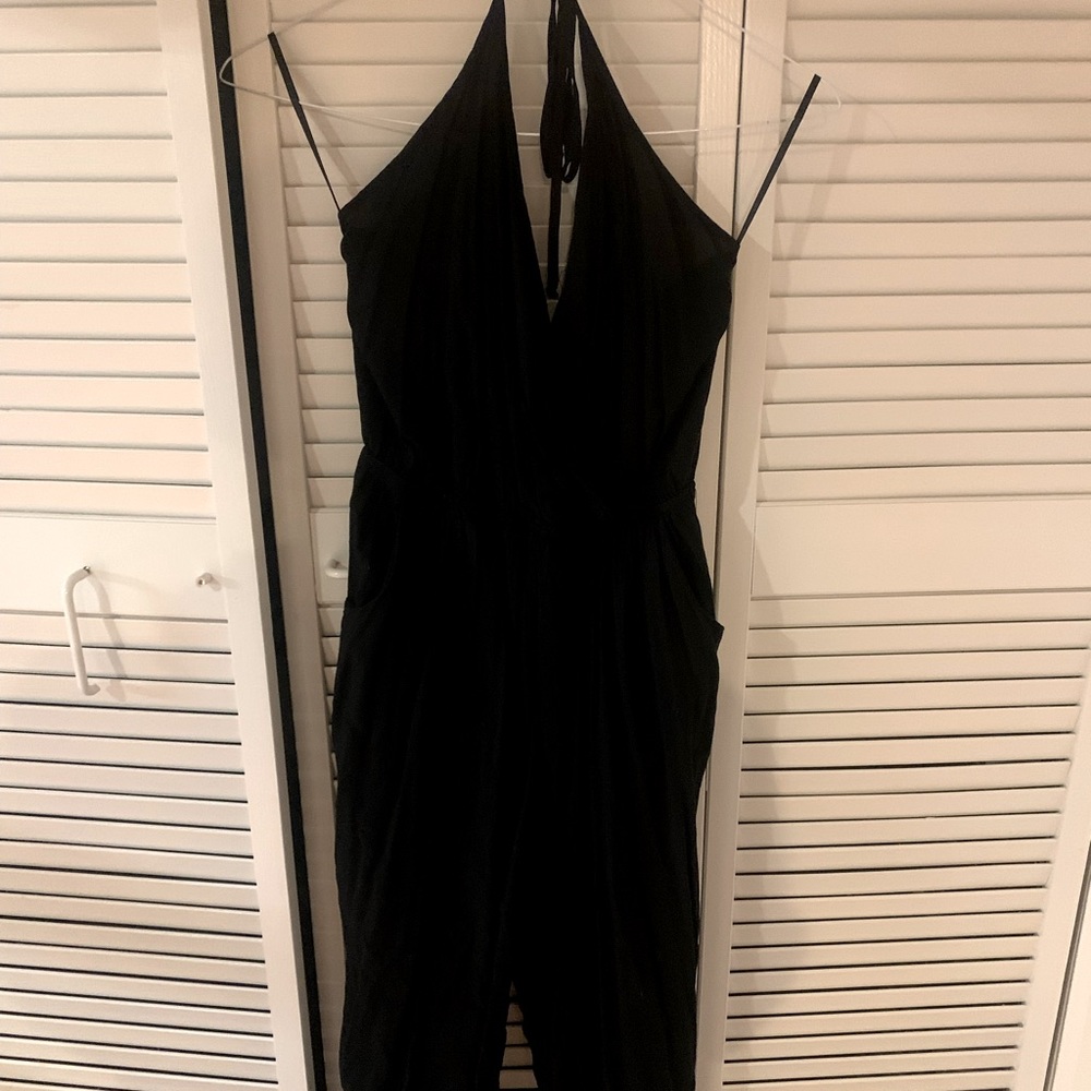 Black halter jumpsuit